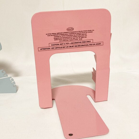 Elephant & Piggie Bookends Blue Pink Mo Willems Childs Decor Kids Display - Picture 7 of 9